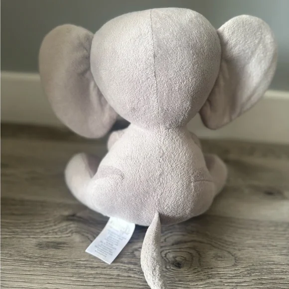 Plush Gray Elephant Stuffed Animal - Picture 2 of 4